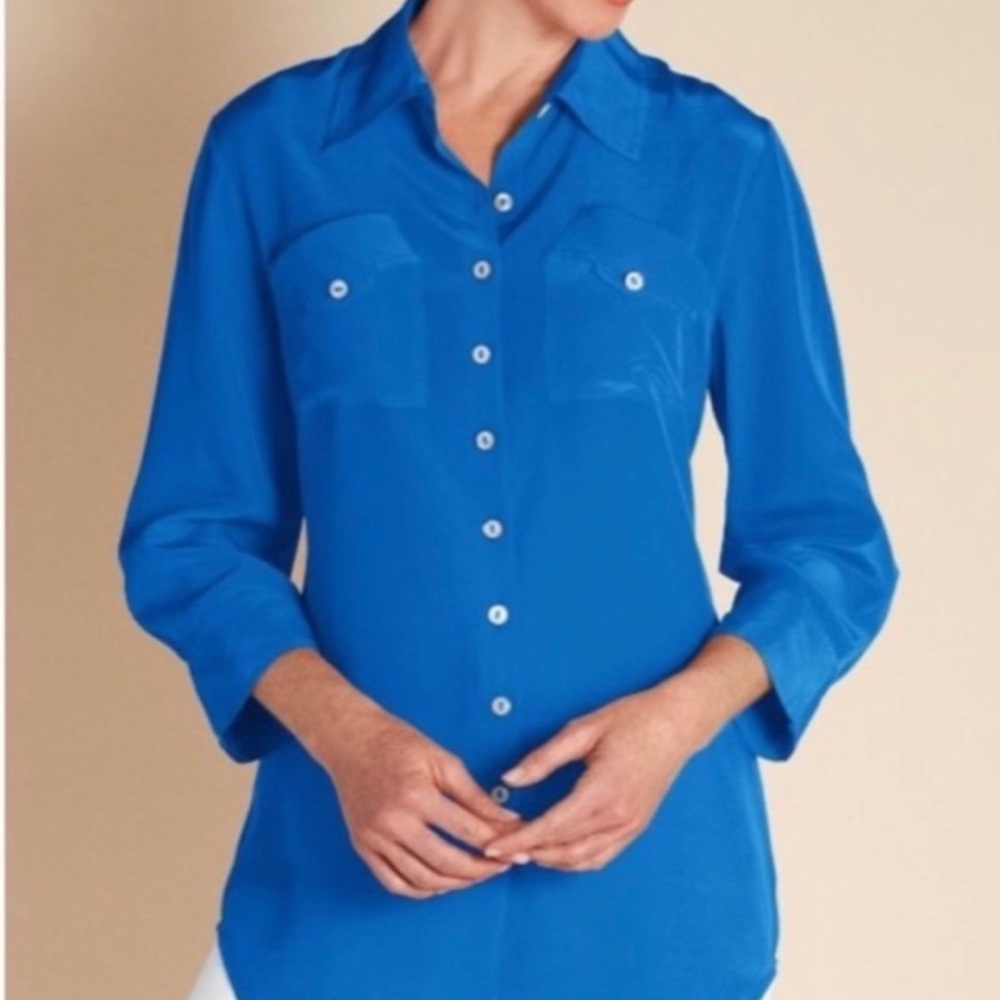 Soft Surroundings | NWT Plus Silk Shapely Shirt